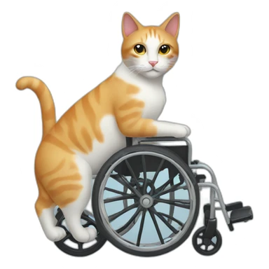 Cat wheelchair sticker