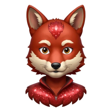 glitter red wolf boy apex predator sticker