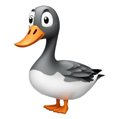 Goose with a knife sticker