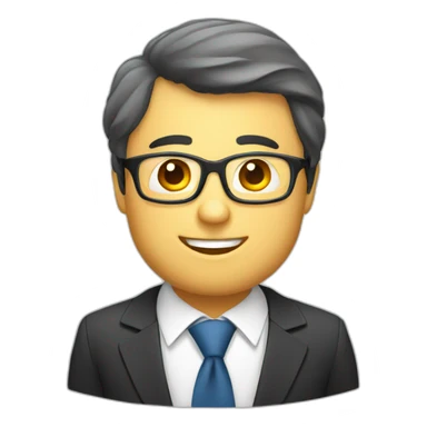 businessmen with rise chart sticker