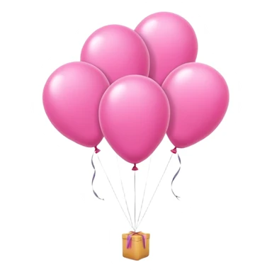 soft pink balloons sticker