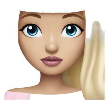 Bratz white skin blond blue eyes light pink lips sticker