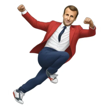 Emanuel macron breakdance sticker