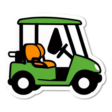 Golf cart sticker