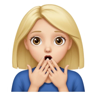 şaşırma eli ağzına götürme, kız sticker