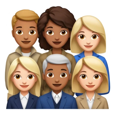 A group of 8 designers and one manager sticker