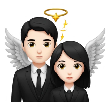Me as a fallen angel and my soulmate Toby  sticker
