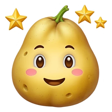 Patate mignon avec des étoiles  sticker
