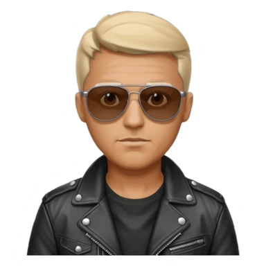 biker gang with sunglass guy sticker