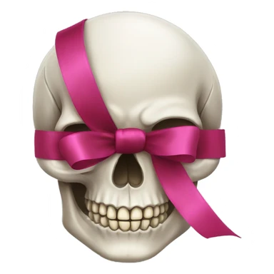 Skull with ribbon  sticker