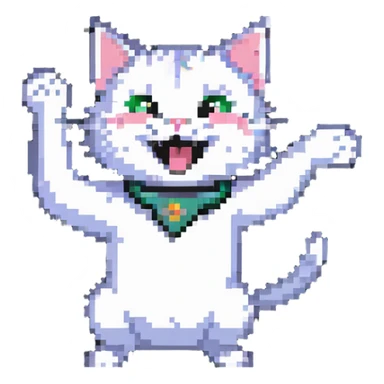 cat pointing and laughing sticker