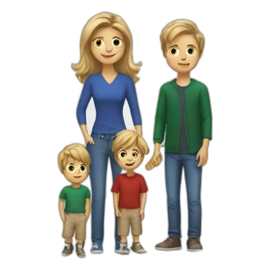 Alice campello with her sons  sticker