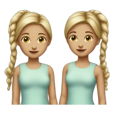 Twin girls sticker