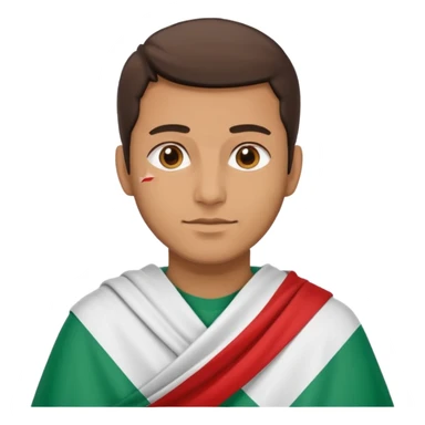 A guy with a lebanese flag sticker