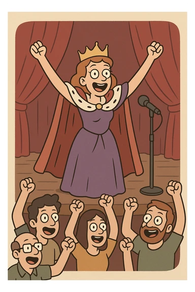 The people hooray queen wembley stage sticker