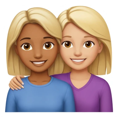 Maman brune et fille blonde sticker