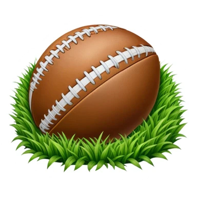 Cinematic Realistic image of an AFL ball resting on a lush, grassy field, showcasing weathered leather textures and intricate markings, bathed in soft, natural lighting that emphasizes its iconic role in the game sticker