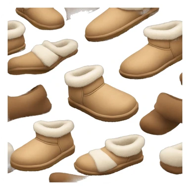 cozy  ugg slippers brown with fuzzy lining sticker