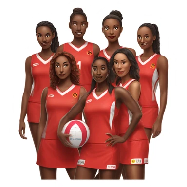 Red Devils netball team ladies sticker
