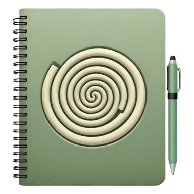 sage green note book sticker