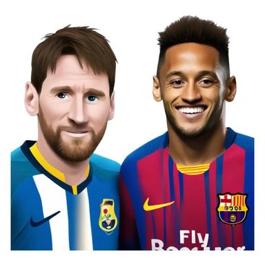messi and neymar sticker