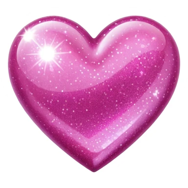 pink glitter heart sticker