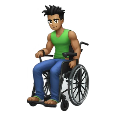 beast gohan in a wheelchair sticker