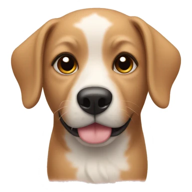 Dog with flowers  sticker