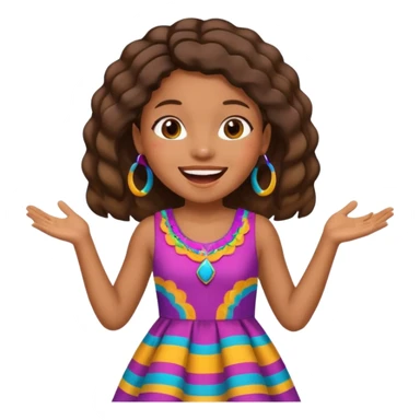 African American girl singing sticker