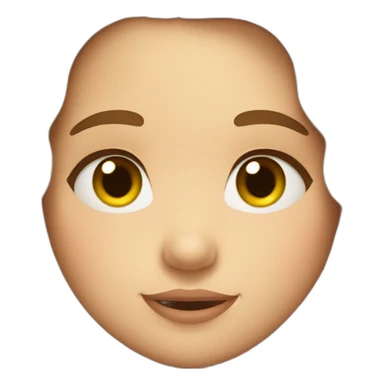 A chubby girl with medium wavy hair, brown eyes, winks, and cheeks  sticker