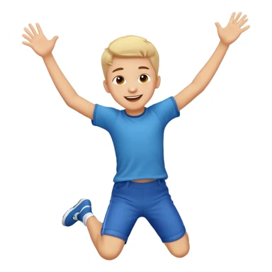 Boy jumping  sticker