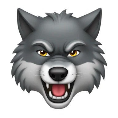 angry wolf sticker