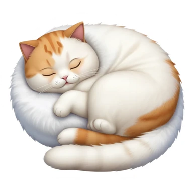 Plump cat sleeping on back, round belly exposed sticker