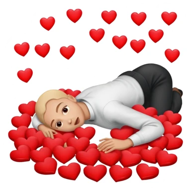 Fainting in love sticker
