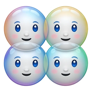 white bubbles sticker