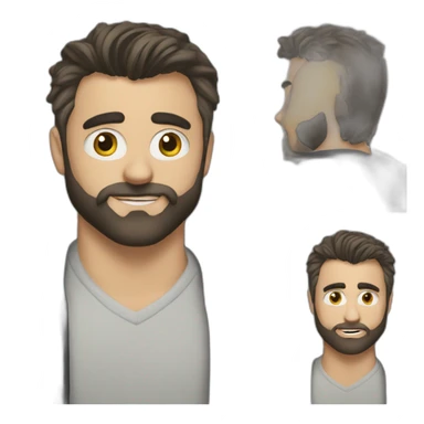 Young Matt Leblanc with beard sticker
