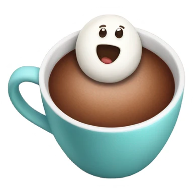 cocoa with marshmallow in cozy cup sticker