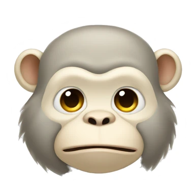 chubby white monkey with a belly sticker