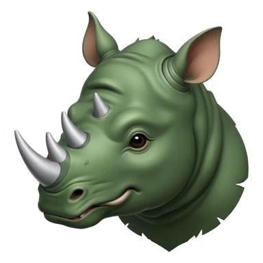 Green rhino sticker