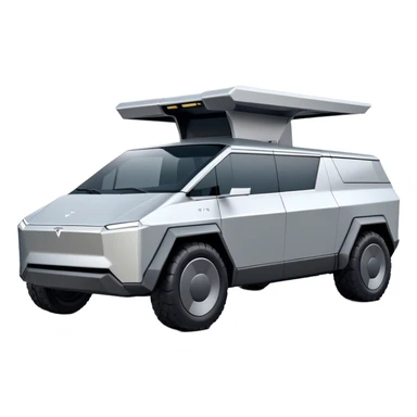 Tesla Cybertruck - Tesla (Model Year: 2022) (Iconic colour: Silver) sticker