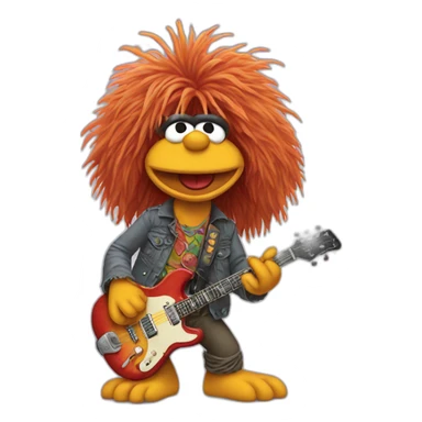 rock and roll fraggle sticker