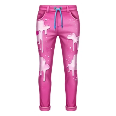 paint splashed pink pants sticker