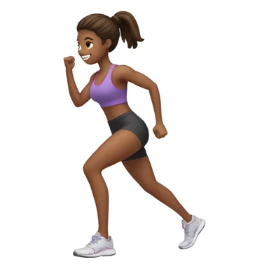 A girl does a workout sticker