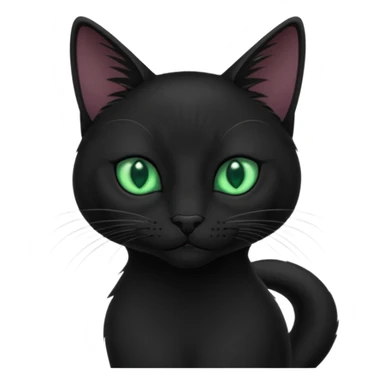 a noble black cat with a long tail sticker