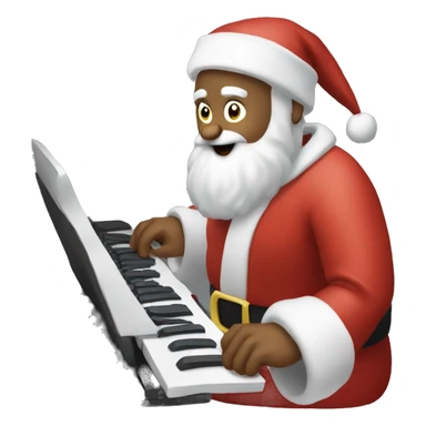 santa typing keyboard sticker