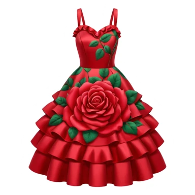 red rose dress no body sticker