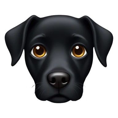 black dog with brown eyes sticker