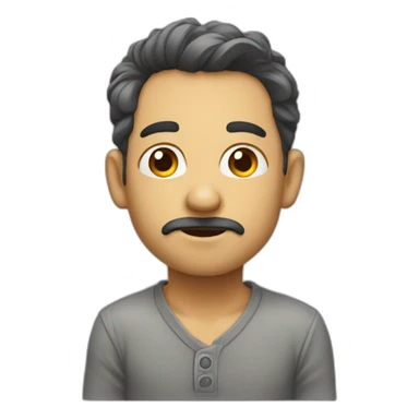 wondering tapping chin sticker