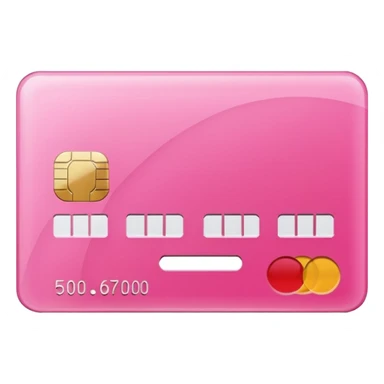 pink credit card sticker