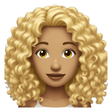 Good morning blonde curly  sticker